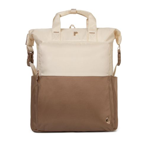 MOCHILA PAÑALERA DELILAH BLANCO/MARRON