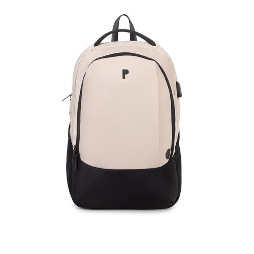 MOCHILA COBAL BEIGE/NEGRO