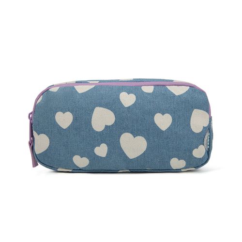 CARTUCHERA AURA DENIM HEARTS