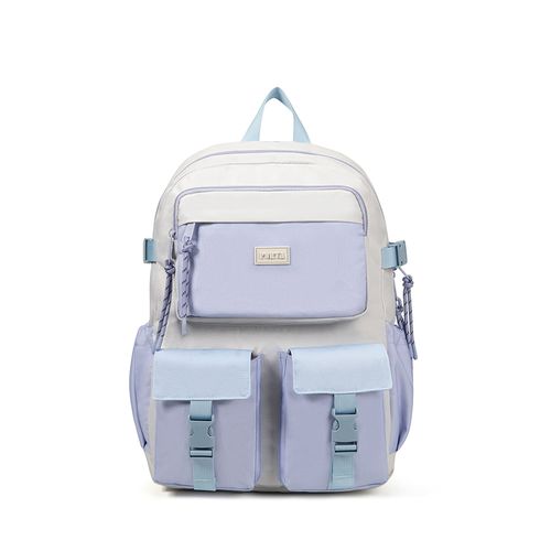 MOCHILA AMBAR CREMA/CELESTE