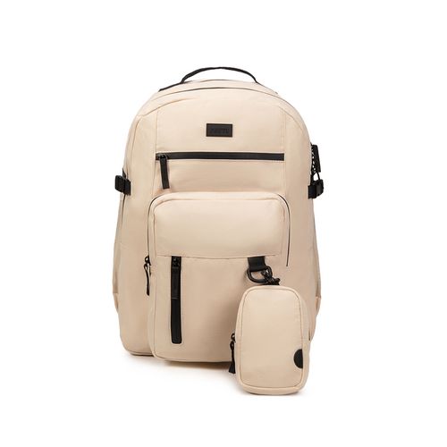 MOCHILA CAMIL BEIGE/NEGRO