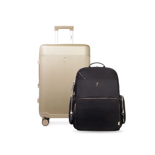 MALETA DOHA 28" BEIGE + MOCHILA LIARA  NEGRO